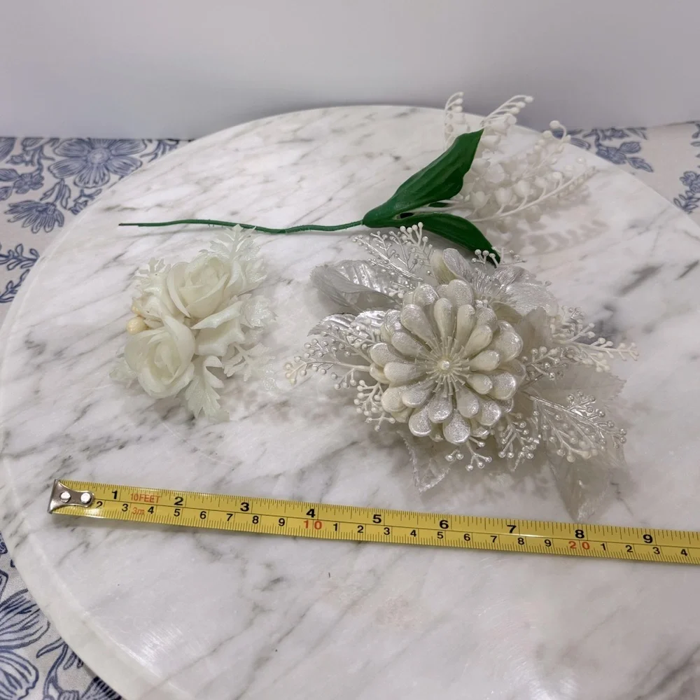 Vintage wedding faux floral mid century modern